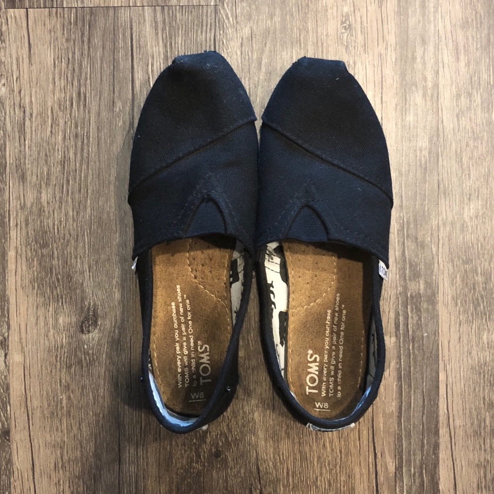 TOMS Black Canvas Shoes